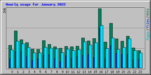 Hourly usage for January 2022