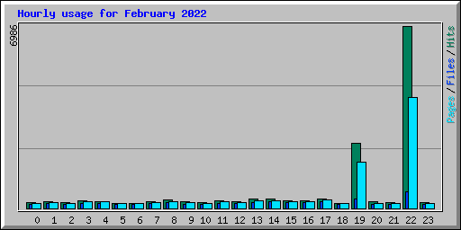 Hourly usage for February 2022